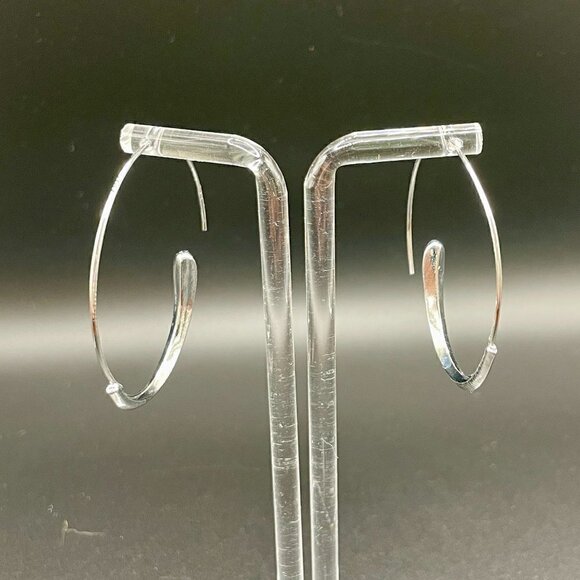 Silver Tone Spiral Earrings in Silver #1241silver - Picture 9 of 11